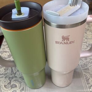 Stanley Pink and Sage Green Owala Insulated Mug Duo
